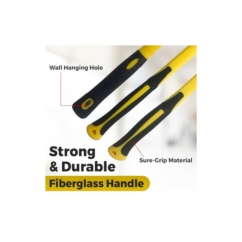 Benchmark - 3 Piece Hammer Set; 16 OZ. Claw Hammer,