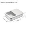 uxcell Metal Tin Box, 6.3" x 4.33" x 1.38" Rectangular