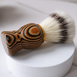 Synthetic Shaving Brush, Art Wooden Beard Brush (Ultra-Dense Synthetic Hair), Barber Shop Professional Salon Shaving Tool（22mm luxury Knot）