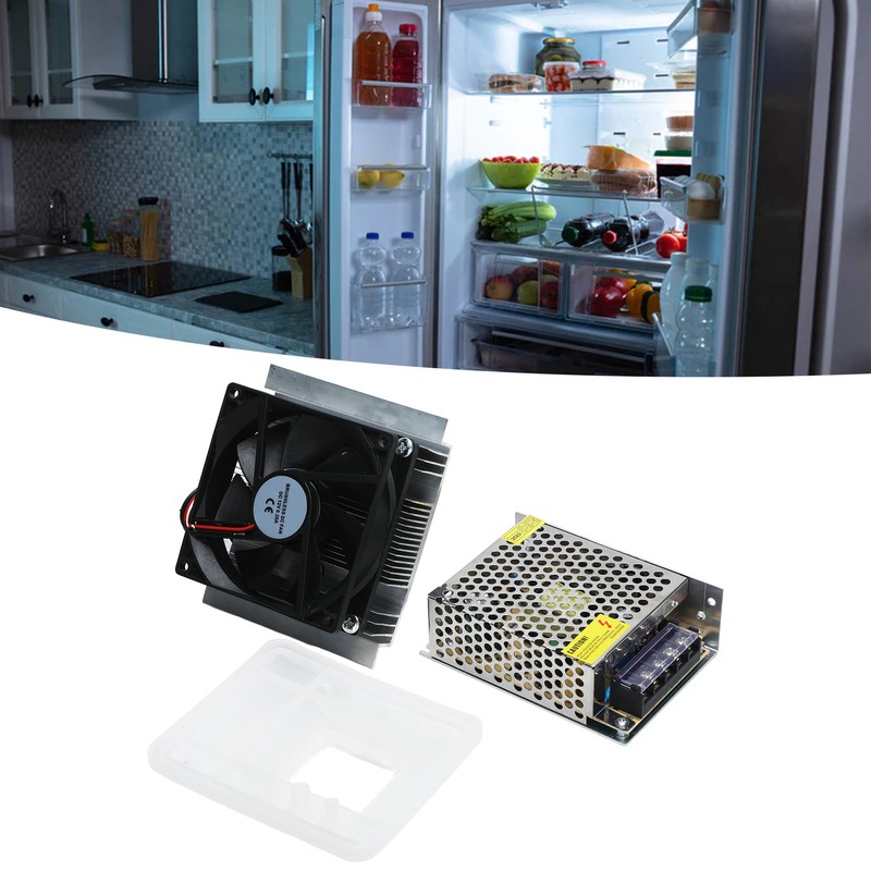 Peltier Cooler with Power Supply Semiconductor Refrigeration Cooling System DIY