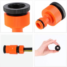 KADAX Plastic ABS Tap Connector Manifold Hose Connector Faucet Connector Connector Tap Connector (Orange)