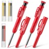 Hiboom 2 Pack Solid Carpenter Pencils with Pencil Cap and
