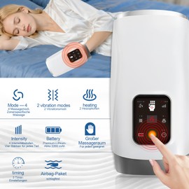 Elektrische Handmassagegeräte, Kabelloses Massagegerät mit Wärme, Kompression & Rollknetmassage, Tragbares Touchscreen-Handmassagegerät für Arthritis und Karpaltunnel, Geschenke für Frauen und Männer