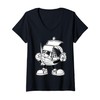 Womens Cute Cartoon Pirate Character Illustration For Kids V-Neck T-Shirt