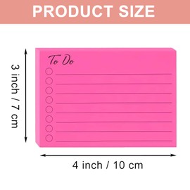 9 Pack to Do List Sticky Notes, Colorful Self-Stick Sticky Notes Pad with Lines, 450 Sheets Sticky Notes for Office, School, Home, Meeting, Planning, Reminder Stationery Supplies (10 x 7cm)