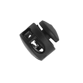10 PCS Plastic Cord Locks End Spring Stop Toggle Stoppers for Clothes Pants Sewing Crafts (#4 Black)