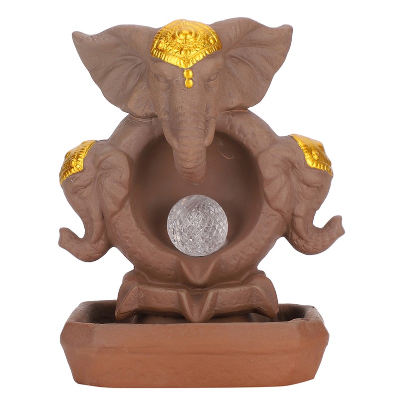 Incense Burner Backflow Waterfall Incense Holder Home Decorations with LED