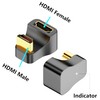 SHANFEILU U Shape HDMI 2.1 Adapter Male to Female Standard