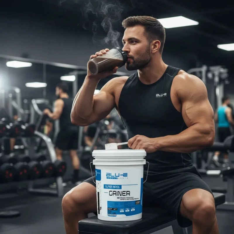 Suplemento Polvo Ultra Mass Gainer Blu Sabores Galleta