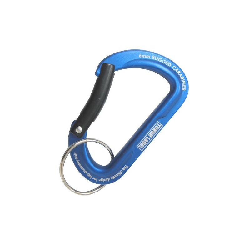 タフレーベル(TOUGH LABEL) カラビナ ラッジド6mm 青×黒 VEX-134