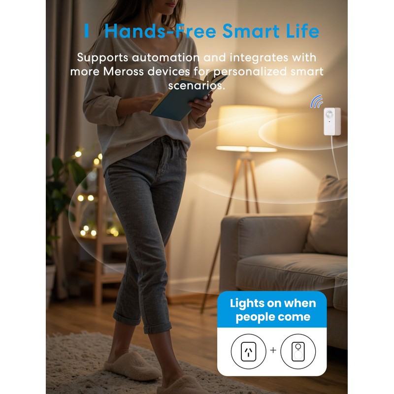 meross Matter Smart Plug Mini, WiFi Outlet with Energy Monitoring