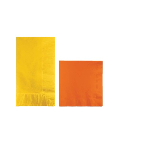 Converting Paper Bulk Party Napkin Bundle, 100 School Bus Yellow