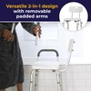 Drive Medical 12445KD-1 Shower Chair with Back and Padded Arms,