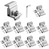 Anbte 10PCS Solar Panel End Clamp 30-45mm Adjustable, Z Brackets