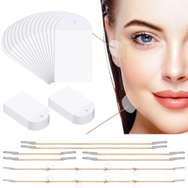 68 Pieces Face Lifting Tapes with 8 Lifting Rope Sets 60 Pieces Invisible Face Lift Tape Adhesive Patch Quick Band Neck Eye Tape for Women Beauty