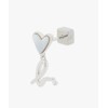 Agnes B H925 Women's Logo Heart Drop Earrings