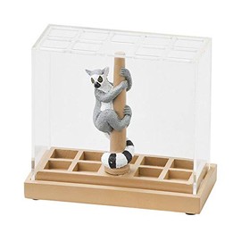 setokurahuto Design Gadgets, Clear/Brown W x 5.5l X 9.5 H (CM) sute-syonari-sutando (waokitunezaru) SR – 3253