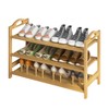 UDEAR Bamboo Shoe Rack 3-Tier Shoe Storage Organizer Entryway Shoe