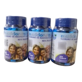 Suplemento En Cpsula Maxiproductos Maxicloruro Cloruro De Magnesio Sabor Natural En Pote De 50ml 100 Un                                               