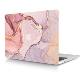 Laptop Case Compatible with MacBook 12 inch with Retina Display (Model A1534,Release 2017 2016 2015), Plastic Protective Cover Hard Shell Case & Keyboard Cover Skin - Pink Marble