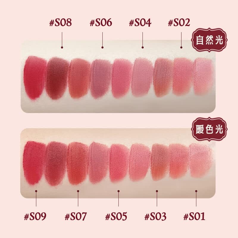 Flower Nose Strawberry Rococo Series Cloud Mat Lip (S03 Caffè