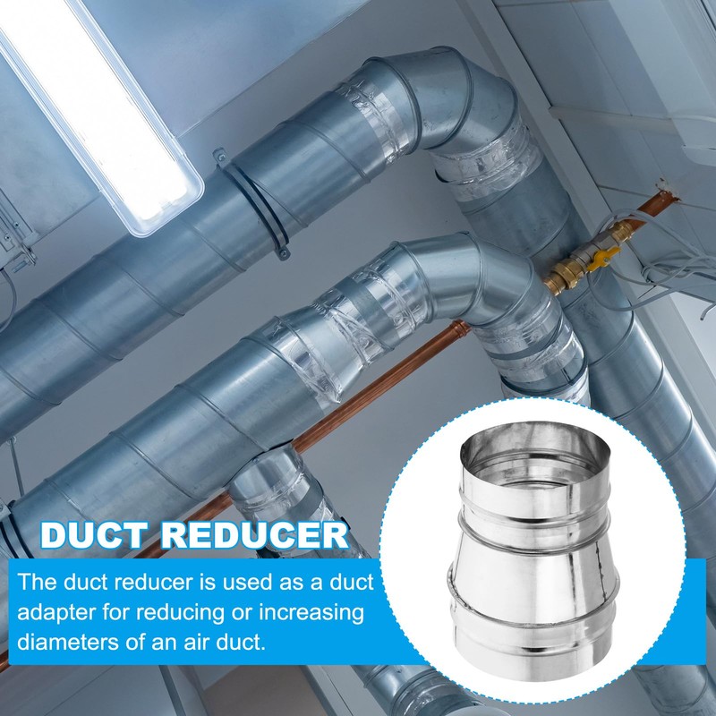 PATIKIL 6 Inch to 5 Inch Round Duct Reducer Increaser