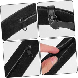Beaupretty Cinturón De Viaje Para Hombre Con Bolsillo Oculto Cinturón De Dinero De Pu Con Cremallera Portadinero Ajustable Para Guardar Efectos Y Documentos En Viaje 45.27X1.96X0.98In