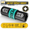 Aiourx 1/2" Drive Lug Nut Impact Socket, 3/4" x 13/16"