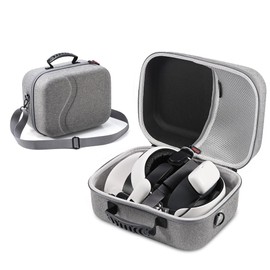 GETBSTOOP Carrying Case for Quest 3S VR Headset Controllers, Portable Travel Case Gaming Headset Storage Bag with Shoulder Strap for Quest 3S VR Headset