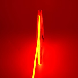 Boarda Red COB LED Strip,12V 5mm 400LEDs/m RA>90 High CRI LED Tape Light,Red Color,16.4FT 2000LEDs IP30 COB LED Light for Indoor House Kitchen Room (Red, 12V-5mm Width-400LEDs/M)