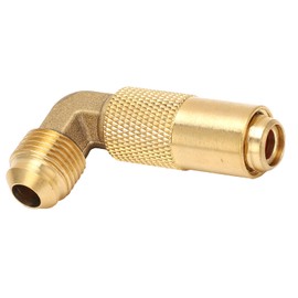 90° Elbow Brass Gas Fitting Adapter 9/16 to 5/8 Gas Quick Connect Adapter Camp Stove Gas Refill Adapter for Black Stone Outdoor Dining Set