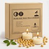 Crenovo Tea Lights Candles 100 Pack, Natural Soy Wax Tealights