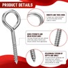 AUGHOA 5 Inch Heavy Duty Stainless Steel Eye Bolts, 4