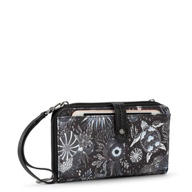Sakroots Artist Circle Smartphone Crossbody in Eco Twill, Detachable Wristlet Strap, Midnight Seascape