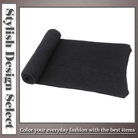ONE LIMITATION SF010 Plain Knit Long Scarf, Thick, Cold Protection, For Work or School Commutes, Men's, Women's,