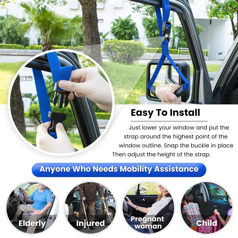E-cowlboy Auto Cane Grab Handle Adjustable Standing Aid Safety Handle