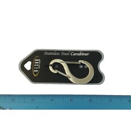 BISON DESIGNS 3 Pack Stainless Steel #6 6 cm Swish Carabiner Clips S Hook with Key Ring Holder