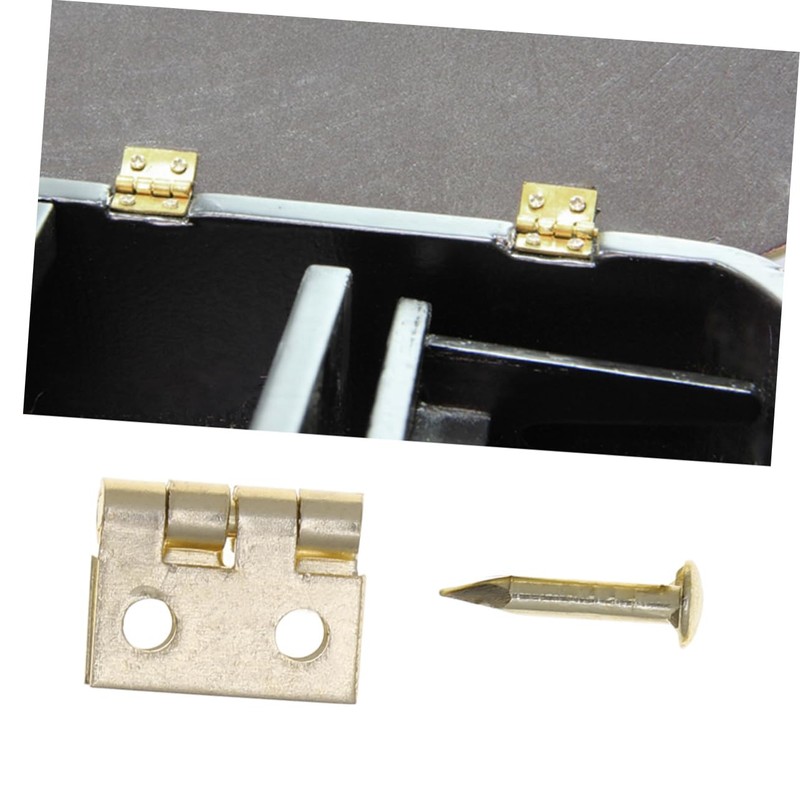 CIYODO Dollhouse Miniature Hinges 1/12 Scale Metal Cabinet Hinge with