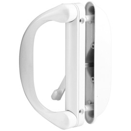 Prime-Line Products C 1275 Sliding Door Handle Set with Latch, White, 1-Pack