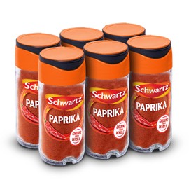 Schwartz Paprika 40 G | Jar | Pack of 6 | Flavourful and Aromatic Taste | Sweet, Rich, and Earthy Flavour | Delectable Taste and Vibrant Colour | Perfect for Adding to Potatoes, Eggs, or Beans
