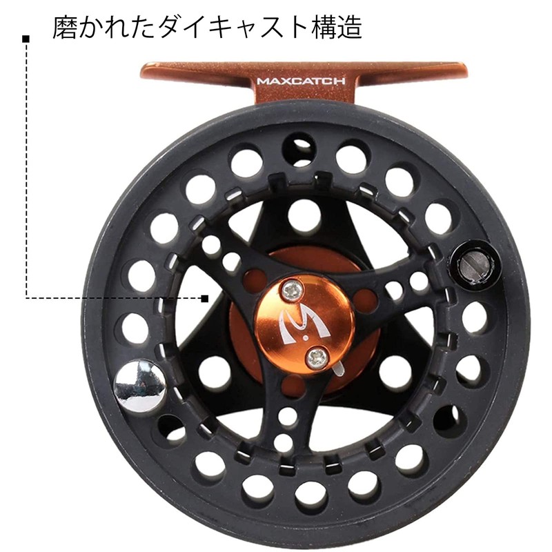 M MaximumCatch Maxcatch Eco Trout Fly Reel, Large Arbor, 3/4