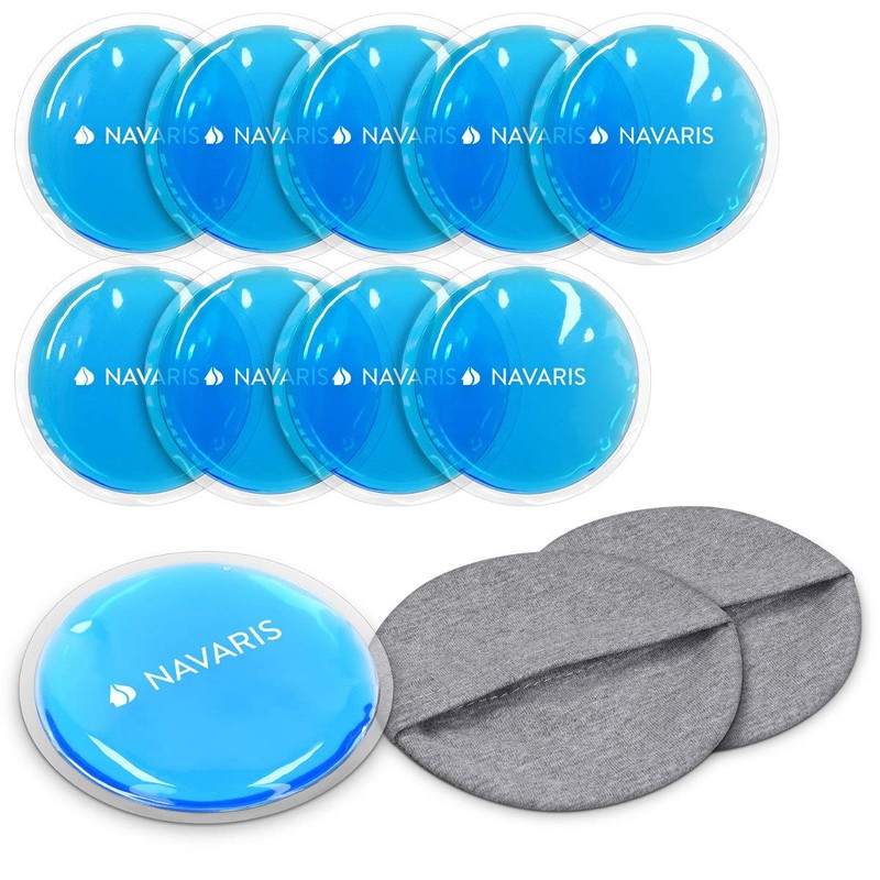 Navaris Round Gel Ice Pack Set - Set of 10