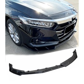 MUTUSAISI Front Bumper Lip Spoiler Splitter Compatible with Honda Accord Sedan Sport/SE/Touring/EX-L/LX/Hybrid 2021 2022 Under Chin Body Kit Accessories Gloss Black