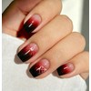 JMEOWIO Halloween Gradient Semi Cured Gel Strips Wraps Nail Art