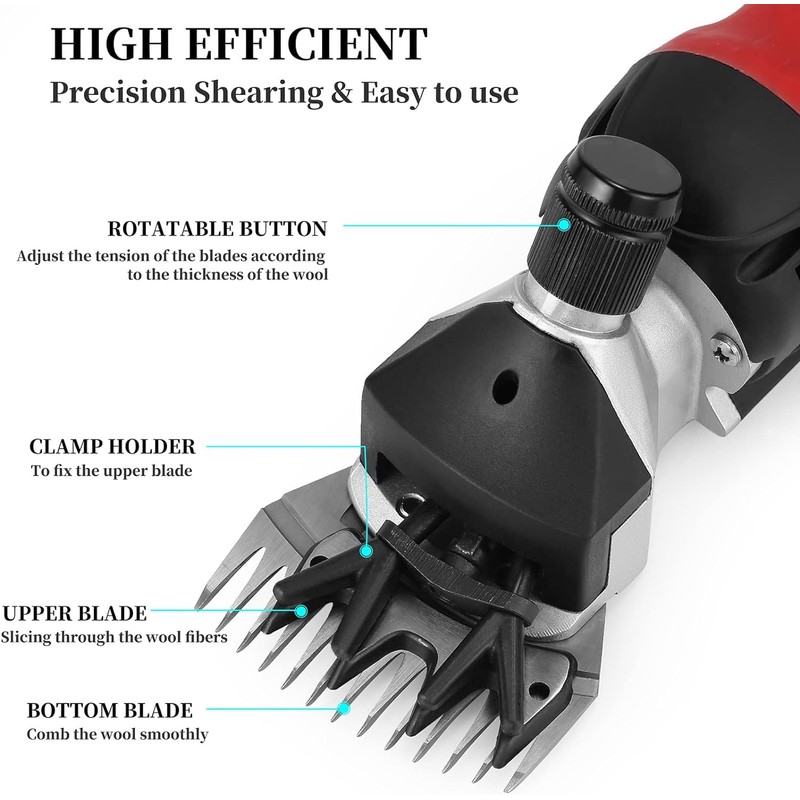 DUCKBOY Sheep Clippers Blades, Detachable and Replaceable Blades Professional Stainless