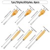 HOBBIESAY 6Pcs Stone Setting Tools Wood Carving Hand Chisel Jewelry