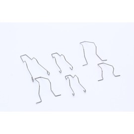 TAKPART 6pcs Dipped Beam Headlamp Retaining Springs Retaining Clip Return Spring Bracket for H1 H3 H4 H7