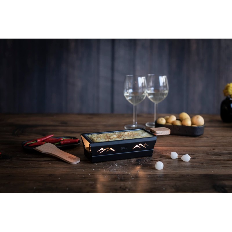 KUHN RIKON Raclette Set Mini Mountains Black Raclette Pan Non-Stick