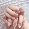 mallnoo 24 pcs Cute Elegant Nail Long Nail Tip Color