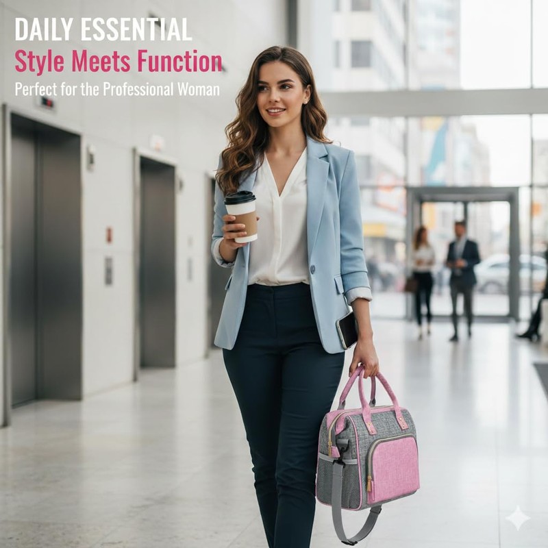 IDEATECH Insulated Lunch Box for Women, Cute & Reusable Cooler